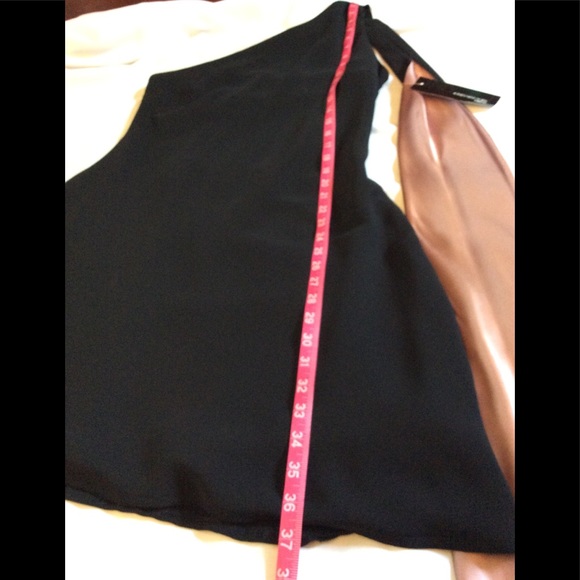 JNY NWT Gorgeous Black/Pink One Shoulder Dress 10 - Picture 14 of 15